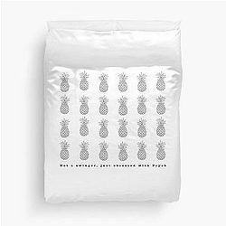 Psych Pineapple T-Shirt Duvet Cover