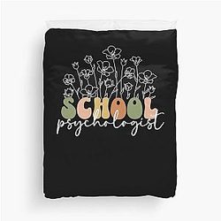 School Psychologist Intern Gift Idea Cute Psych Squad Duvet Cover