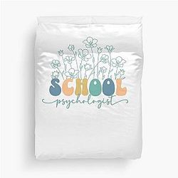 School Psychologist Gift Idea for Back to School Duvet Cover