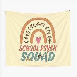 School Psych Squad Quote Gift Idea For Men and Women Funny School Psych Tapestry