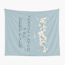Keep Calm I'm a School Psych - Funny School Quote Gift Idea for Men and Women Tapestry