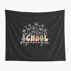 School Psychologist Gift Idea Cute Psych Squad Tapestry