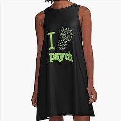 Psych Pineapple A-Line Dress