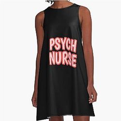 Retired Psych Nurse A Line Dress