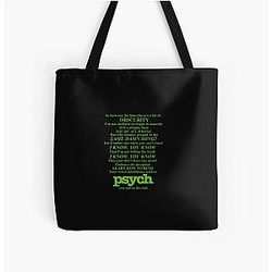 Psych Theme Text Tote Bag