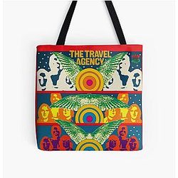 1960s Psychedelic Rock Travel Agency Band T-Shirt All Over Print Tote Bag