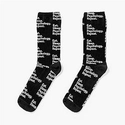 Eat Sleep Psychology Repeat Sock