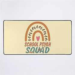 School Psych Squad Funny Desk Mat Gift Idea for Men and Women