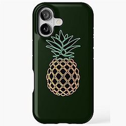 Neon Pineapple iPhone Tough Case