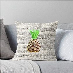 Psych: USA TV Show Pineapple Practically Perfect for People with lifts Round Neck Line Decorative Brown Throw Pillow