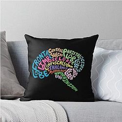 Human Brain Anatomy Psychology Design Throw Pillow