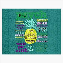 Psych TV Juliet Ohara Psychic Detective Henry Spencer Psych Quote Jigsaw Puzzle