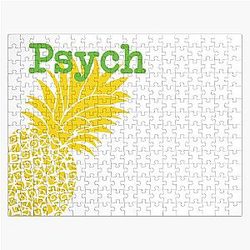 Minimalist TV Show Pop Culture Yellow Fun Green Pineapple Jigsaw Puzzle
