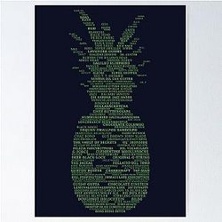Psych Pineapple Nicknames Poster
