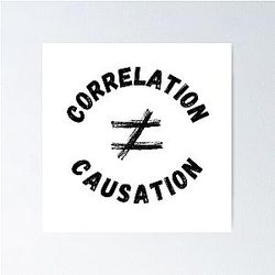 Correlation is not Causation Psychology Design Poster