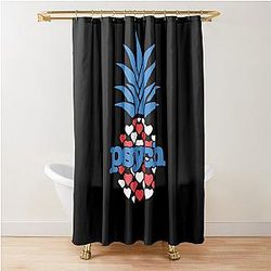 Psych Pineapple American Vintage Fruit Shower Curtain