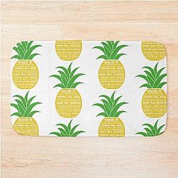 Psych Pineapple Bath Mat