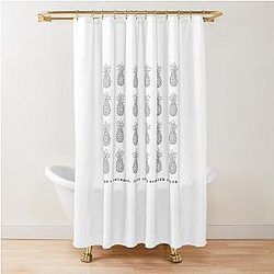 Psych Pineapple T-shirt Shower Curtain