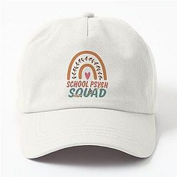 School Psych Squad Rainbow Quote Gift Idea For Men and Women's - Funny School Psych Dad Hat