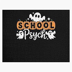 Halloween School Psych Pumpkin Ghost Crew Jigsaw Puzzle Season Spooky