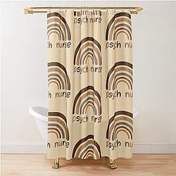 Psych Nurse Rainbow Shower Curtain 
Mental Health Nurse 
Gift for Mental Health Worker