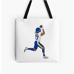 Puka Nacua Leaping Catch Tote Bag