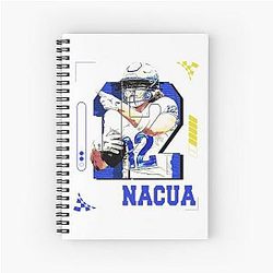 Puka Nacua Football Player Design Spiral Notebook