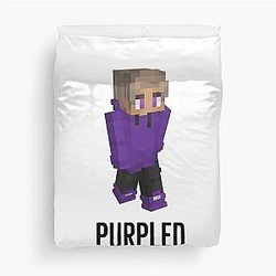 Purple SMP Minecraft Duvet Cover