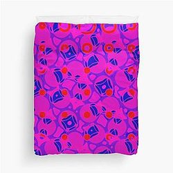 Purple boho Abstract Pattern Duvet Cover