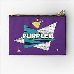 Purple Retro Gamer Art Zipper Pouch