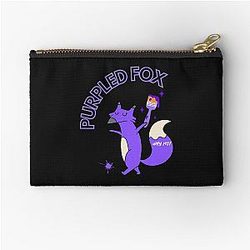 Purple Fox Zipper Pouch