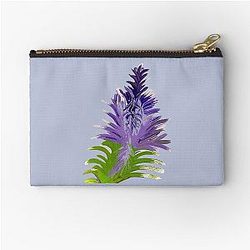Purple Plant Zipper Pouch