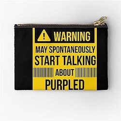 Warning may spontaneously talk about purple Zipper Pouch