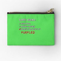 Life Goal Purple Zipper Pouch