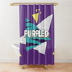 Purple Retro Gamer Art Shower Curtain