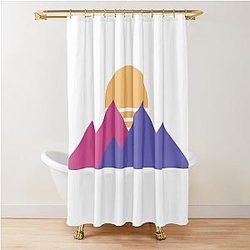 Purple Merchant Logo Shower Curtain