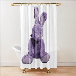 Purple Rabbit Shower Curtain