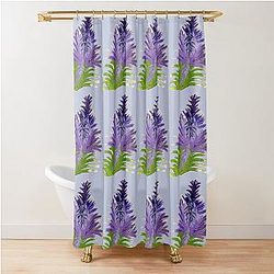 Purple Plant Shower Curtain