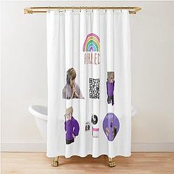 Purple sticker pack Shower Curtain