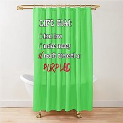 Life Goals Purple Shower Curtain