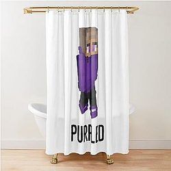Purple SMP Minecraft Shower Curtain