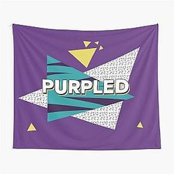 Purple Retro Gamer Art Tapestry