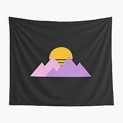 Purpled Pastel Mountain Tapestry