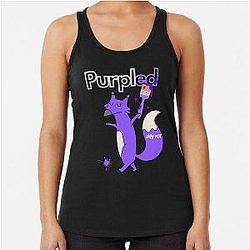 Cool Purple Fox Racerback Tank Top