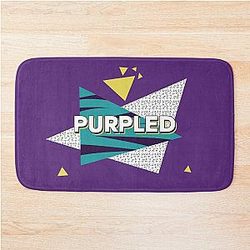 Purple Retro Gamer Art Bath Mat
