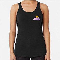 Purple Pastel Mountain Racerback Tank Top