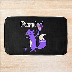 Cool Purple Fox Bath Mat