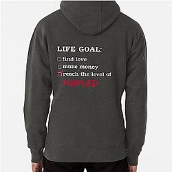 Life Goal Purple Pullover Hoodie