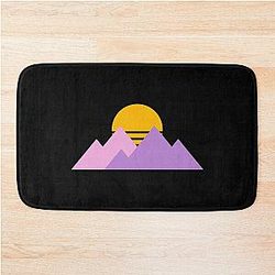Purpled Pastel Mountain Bath Mat