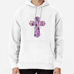 Pink and Purple Cross Pullover Hoodie